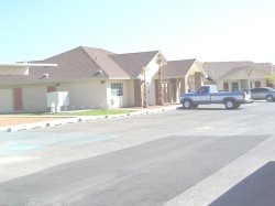 The Mariposa Village office and clubhouse building